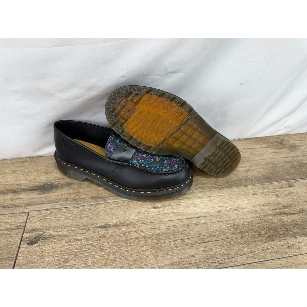 Dr. Martens Penton Floral Tapestry Loafers Black Leather Mens 9 GV 04 Y‎ - Picture 3 of 10